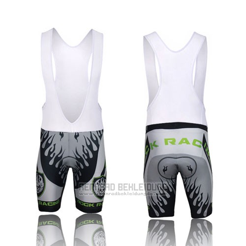 2013 Fahrradbekleidung Rock Racing Shwarz und Grun Trikot Kurzarm und Tragerhose